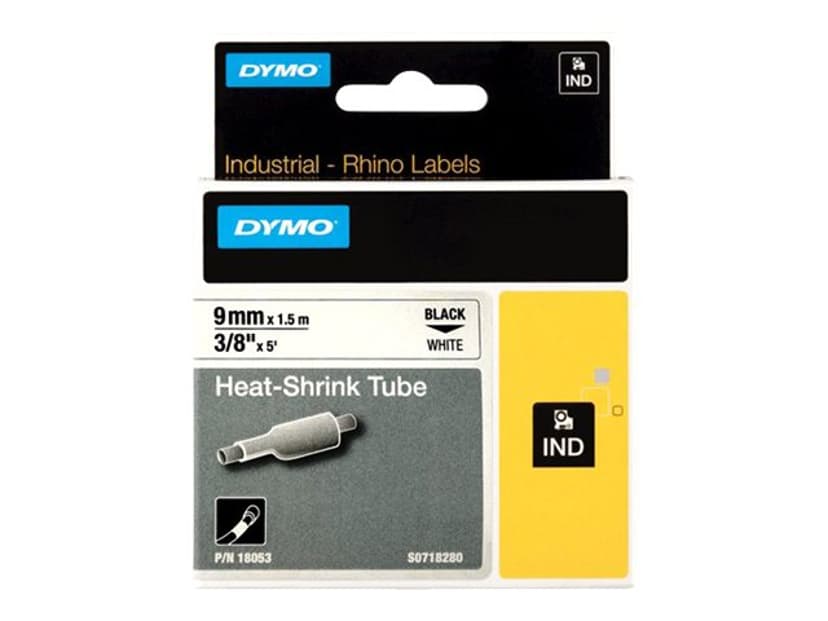 Dymo Tape RhinoPRO Heat Shrink 9mm Sort/Gul