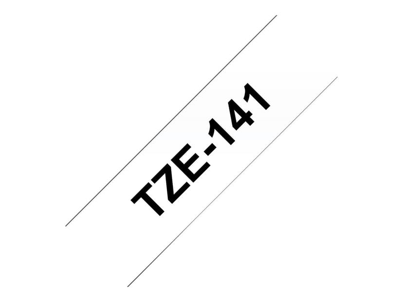 Brother Tape TZE-141 18mm Sort/Transparent