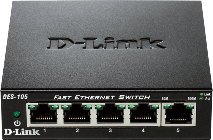 D-Link DES-105 Nätverksswitch