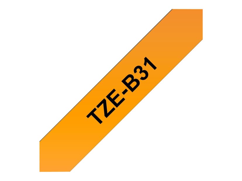 Brother Tape TZe-B31 12mm Svart/Neon Orange