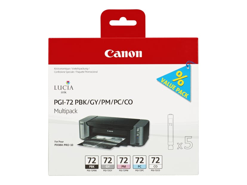 Canon Inkt Multipack PGI-72 (PBK/GY/PM/PC/CO)