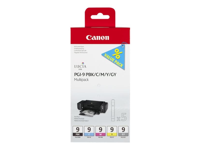 Canon Inkt Multipack PGI-9 (PBK/C/M/Y/GY)