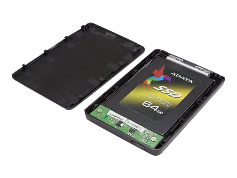 Startech 2.5in USB 3.0 External SATA III SSD / HDD Hard Drive Enclosure with UASP 2.5" USB 3.0 Musta