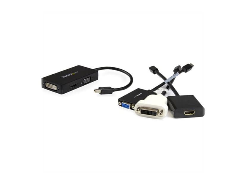 Startech Adapter DisplayPort Mini Han DVI-D, HDMI, VGA Hun Sort