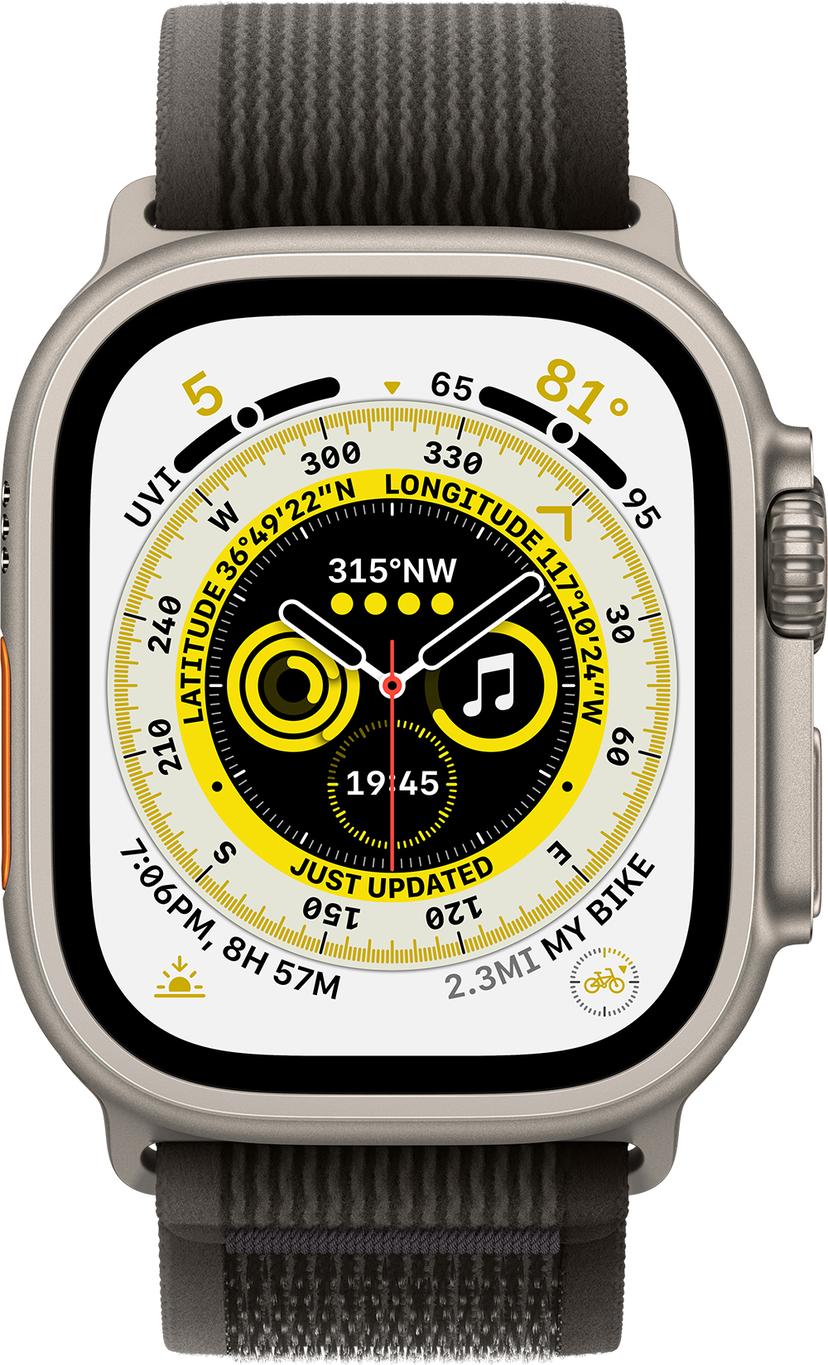 Apple Watch Ultra GPS + Cellular, 49mm Titanium Case with Black/Gray