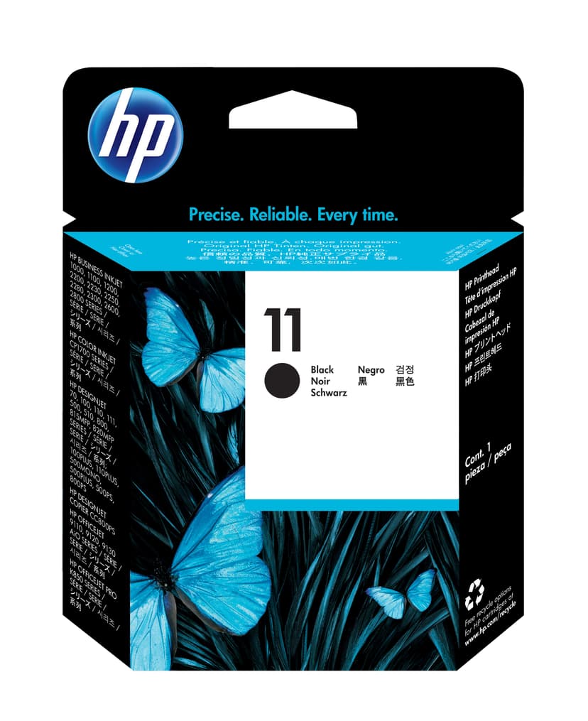 HP Printerhoved No.11 Sort, Bi2200/2600/Cp1700