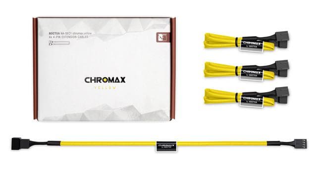 Noctua Na-sec1 Chromax Ext Cable 4X4-Pin 30cm Yellow