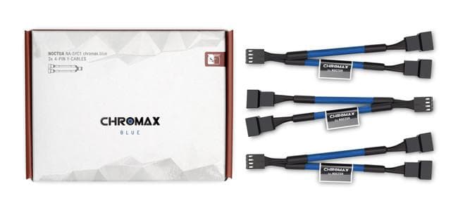 Noctua Na-Syc1 Chromax Y-Cable 4-Pin 11.5cm Blue