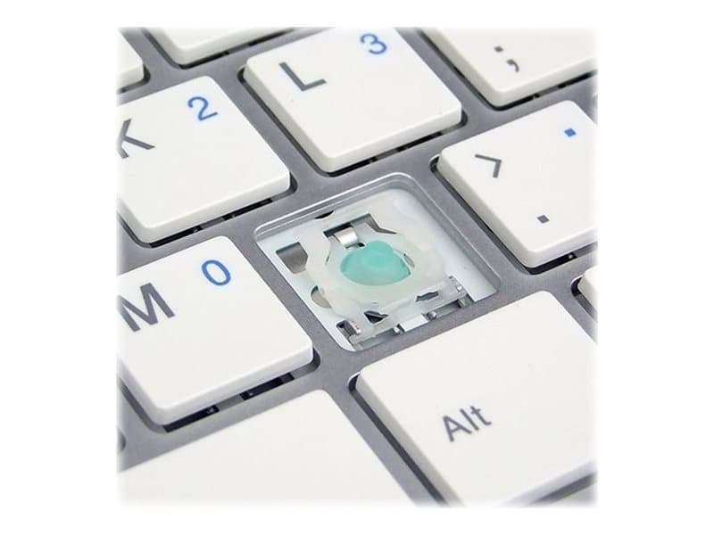 R-Go Tools Compact Keyboard Kabelansluten Tangentbord US Silver, Vit