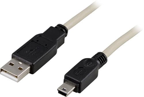 Deltaco USB-Kabel 1m 4-stifts USB typ A Hane Mini-USB typ B Hane