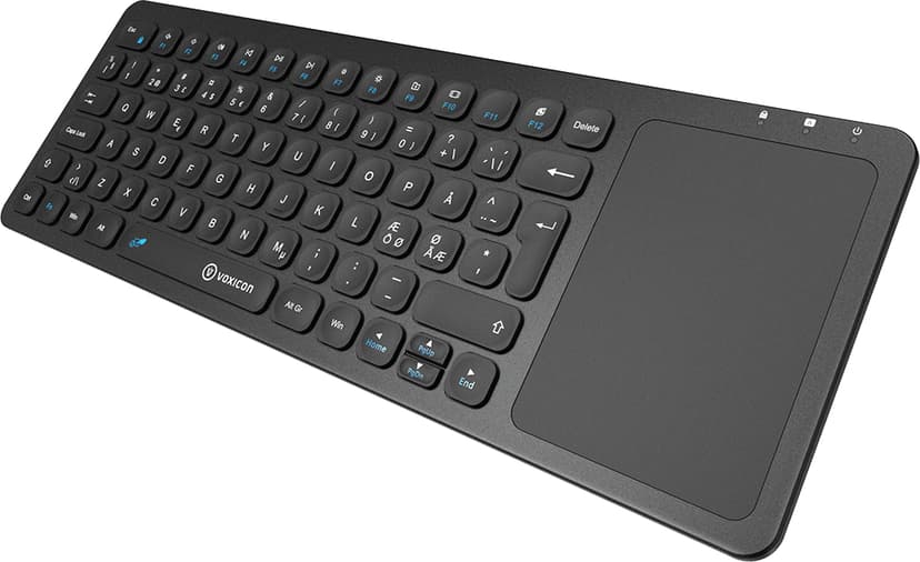 Voxicon Slim-Compact 255WL +Touch Trådløs Tastatur Nordisk Svart