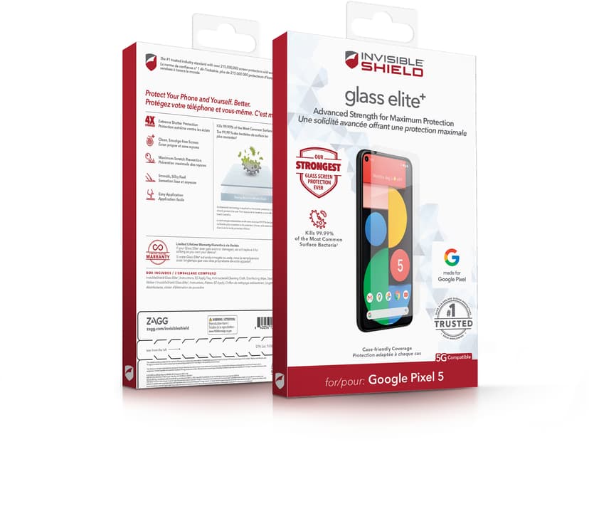 Zagg InvisibleShield Glass Elite+ Google Pixel 5