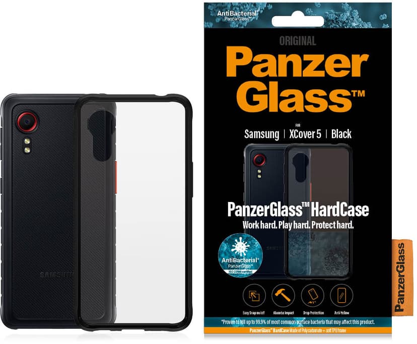 Panzerglass Hardcase Samsung Galaxy Xcover 5 Svart, Transparent
