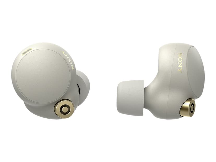 Sony WF-1000XM4 trådløse og støydempende ørepropper Sølv