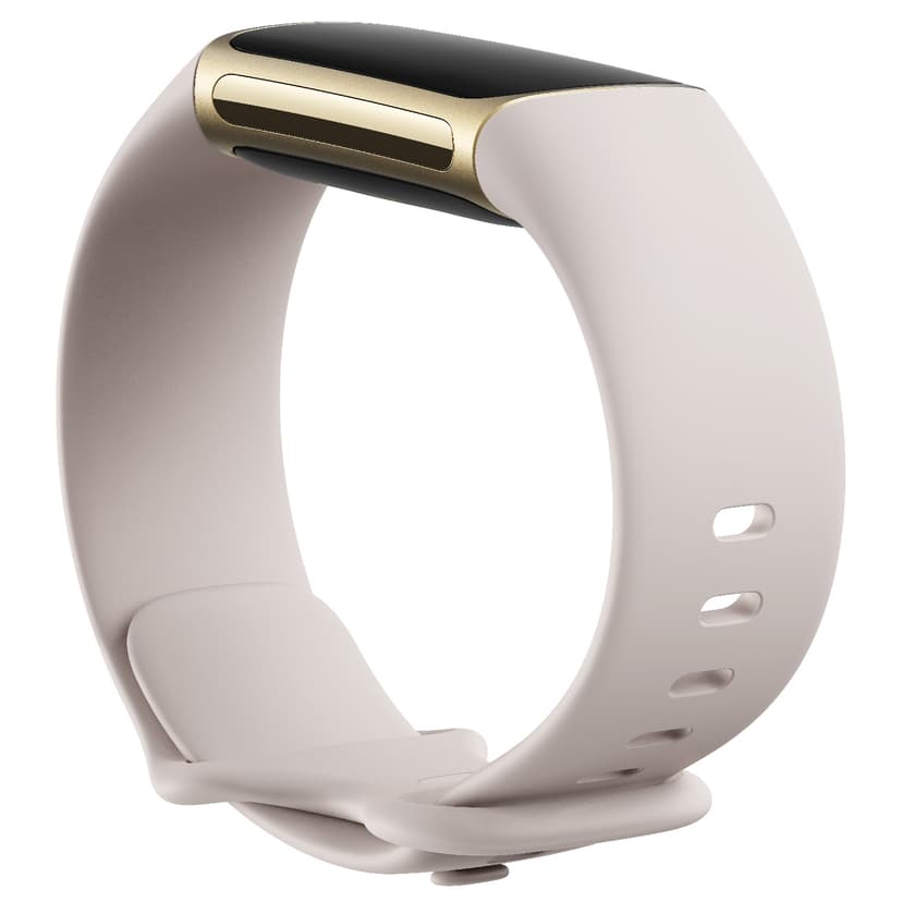 Fitbit Charge 5 Lunar White/Soft Gold Aktivitetspårare Beige