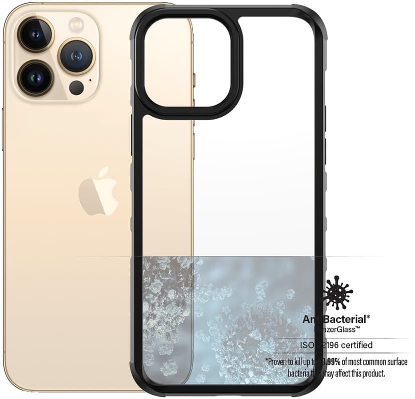Panzerglass Silverbulllet Case iPhone 13 Pro Max Svart, Transparent