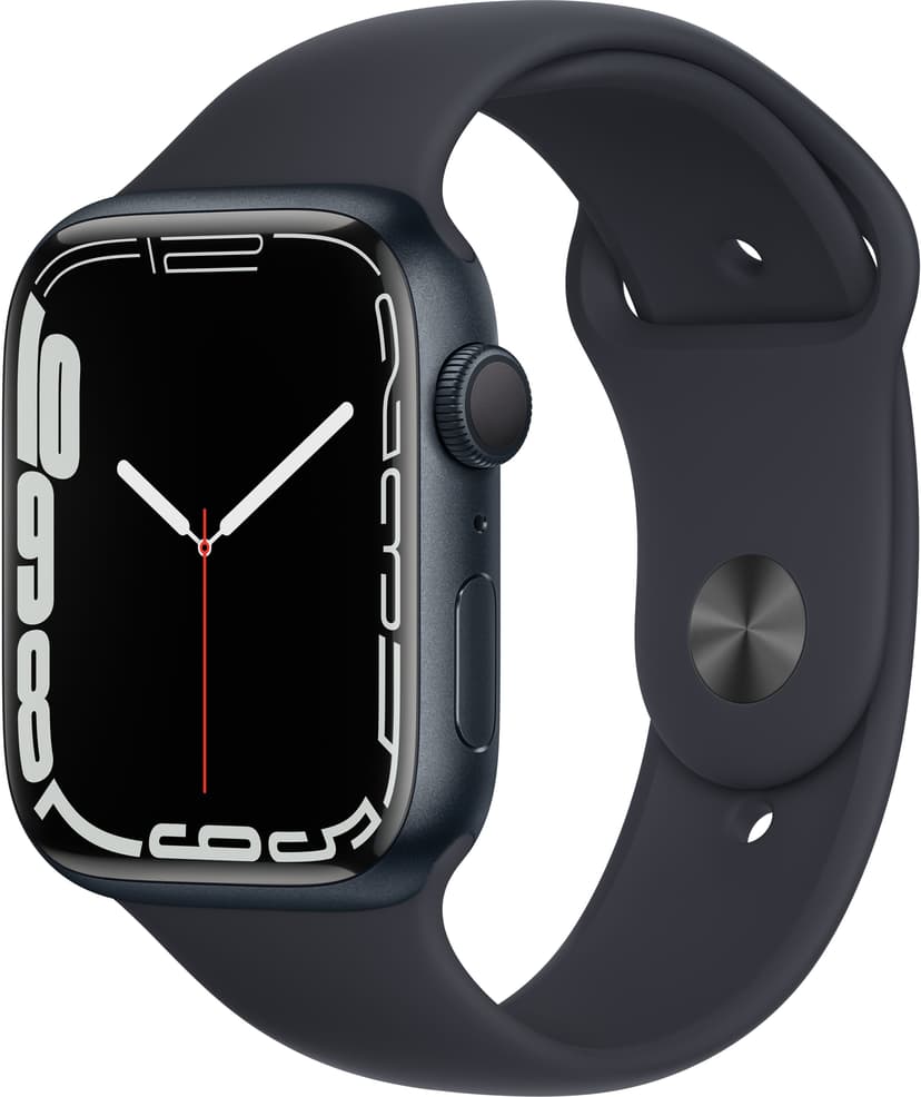 Apple Watch Series 7 GPS, 45mm Midnight Aluminium Case with Midnight Sport Band