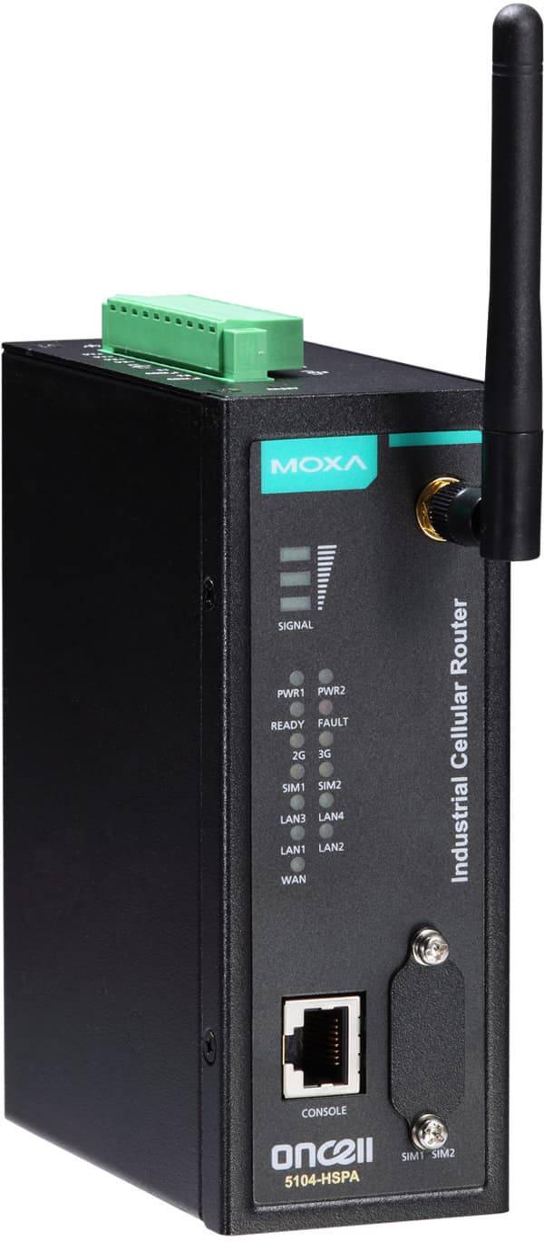 Moxa OnCell 5104-HSPA, teollinen 4G-reititin