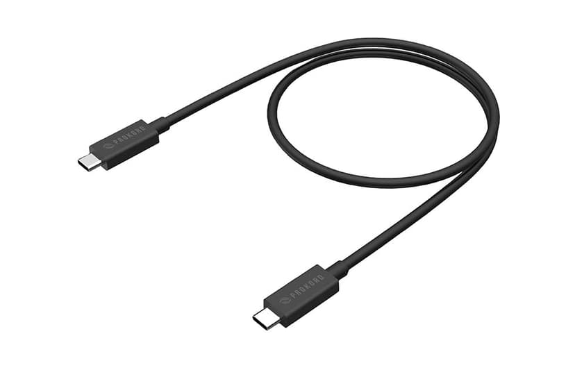 Prokord Thunderbolt 4 Certefied 0.7M Black 0.7m USB-C Hane USB-C Hane