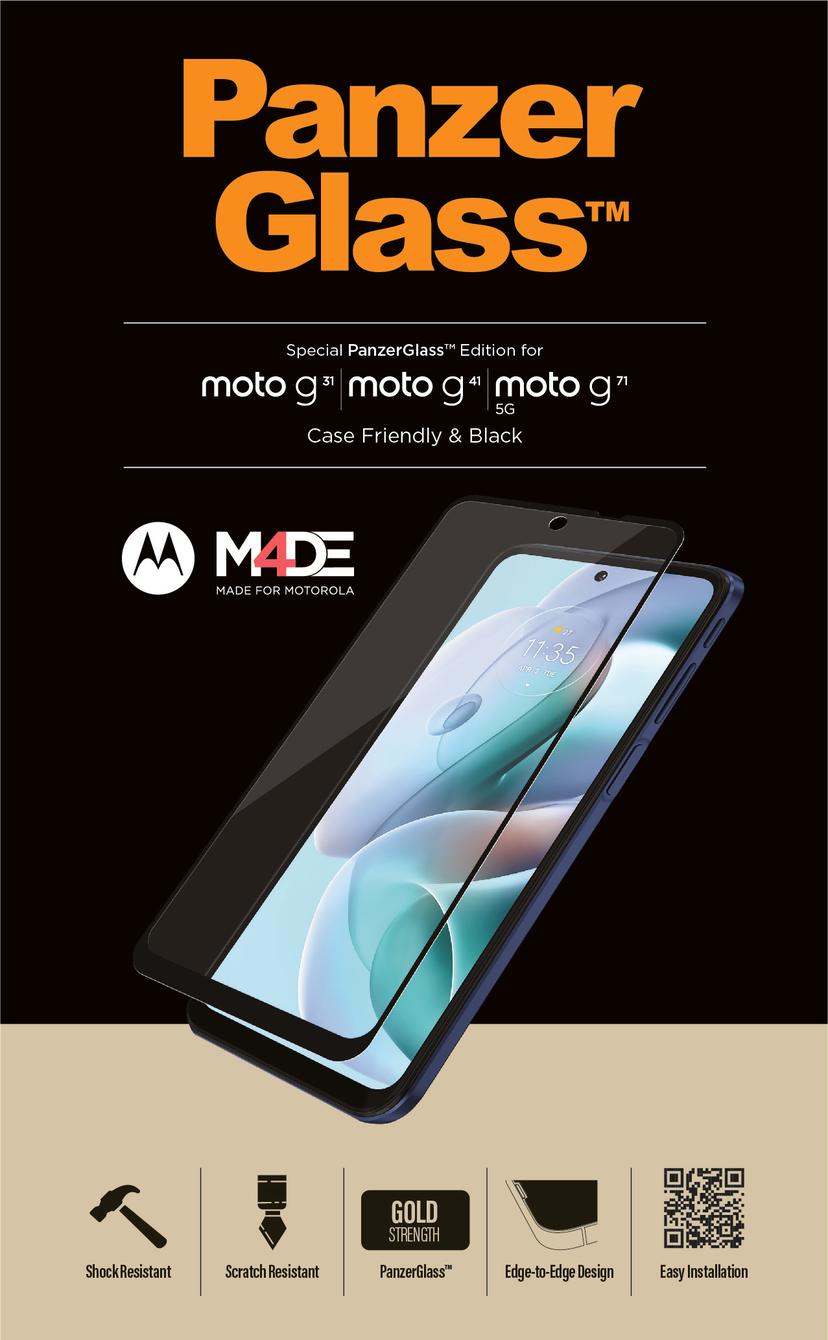 Panzerglass Case Friendly Motorola Moto G31, Motorola Moto G41, Motorola Moto G71