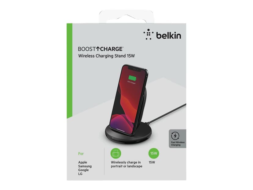 Belkin Wireless Charging Stand 15W Svart