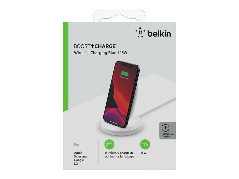 Belkin Wireless Charging Stand 15W Vit