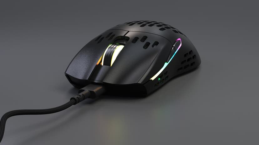 Keychron M1 Ultra-Light Optical Mouse 16,000dpi Mus Kabelansluten Svart