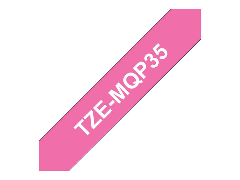 Brother Tape TZE-MQP35 12mm Hvid/Rosa