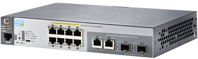 Aruba 2530 8xGbit, SFP PoE+ 67W Web-mgd Switch