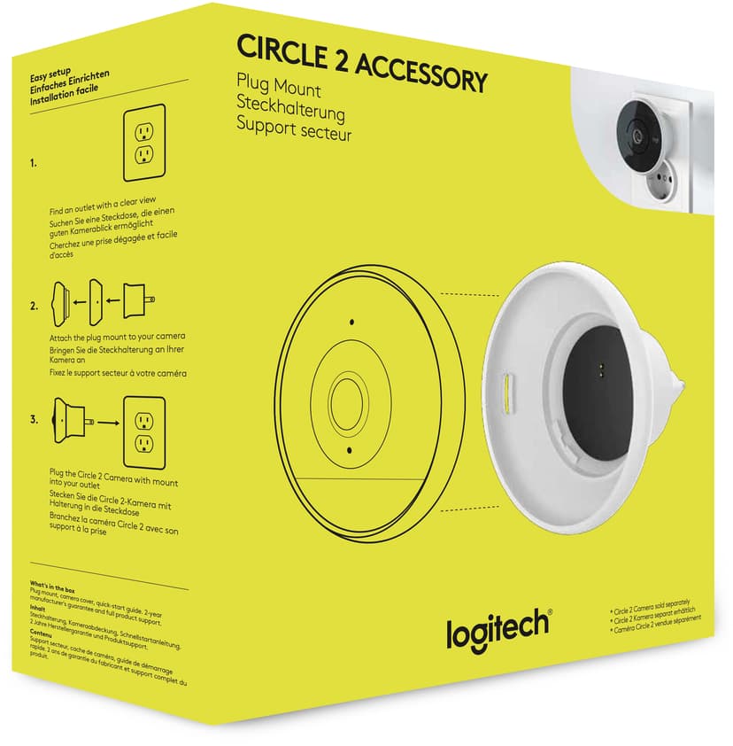 Logitech Circle 2 Vägguttagsmontering