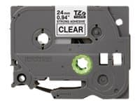 Brother Tape TZe-S151 24mm Svart/Transparent Extra Stark