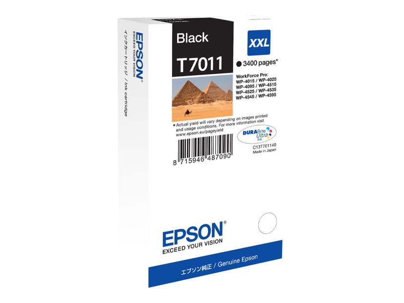 Epson Muste Musta T7011 XXL - WP4000/4500
