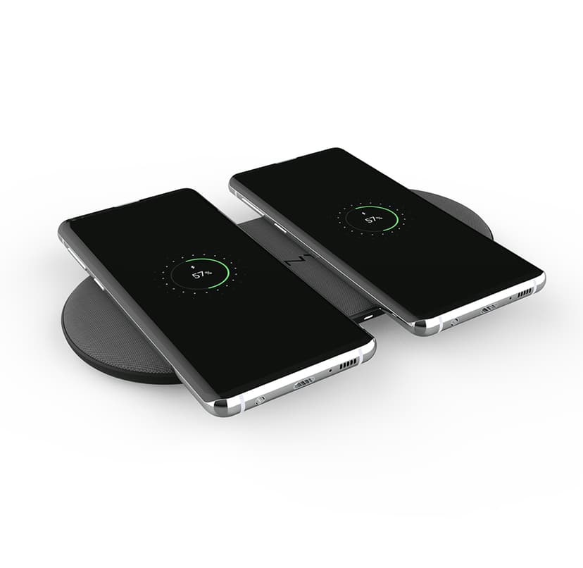 PNY Qi Dual Wireless Charging Base 20W Black Blah blah-svart