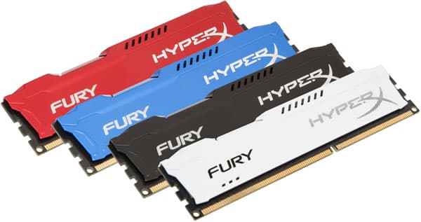 Kingston Hyperx Fury Red Series 4GB 1,600MHz DDR3 SDRAM DIMM 240-pin