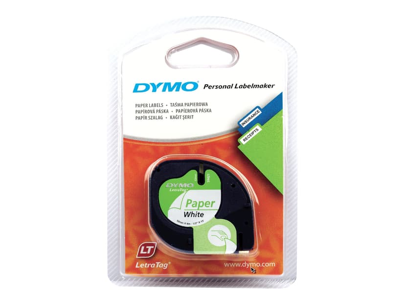 Dymo Tape LT 12mm Paper Hvit