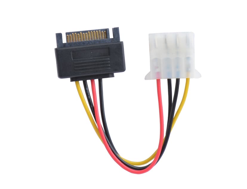 Prokord Strømadapter 4-pin intern strøm Hunn 15-pins seriell ATA-strøm Hann