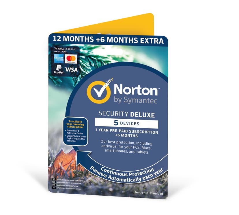 Symantec Norton Security Deluxe 3.0 Nordisk