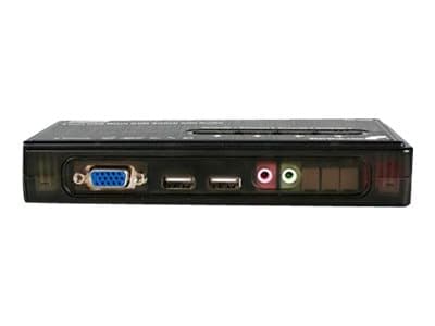Startech 4 Port Black USB KVM Switch Kit with Cables and Audio