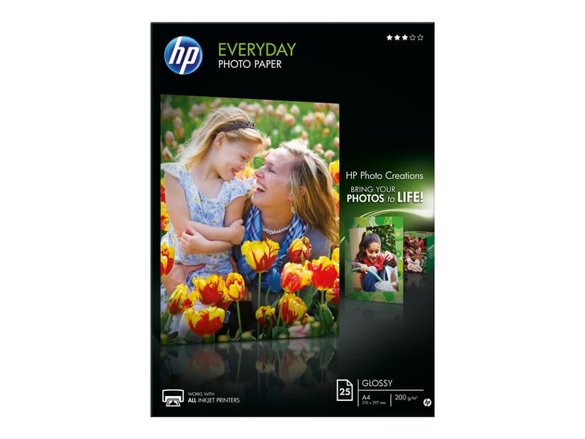 HP Papper PhotoEveryday A4 25-Ark 200g