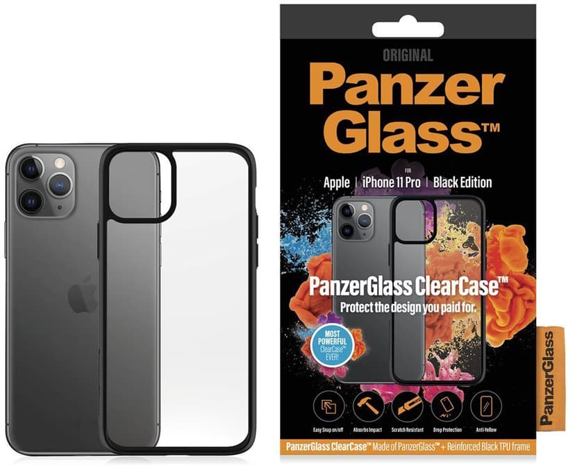 Panzerglass Clearcase BlackFrame iPhone 11 Pro Zwart