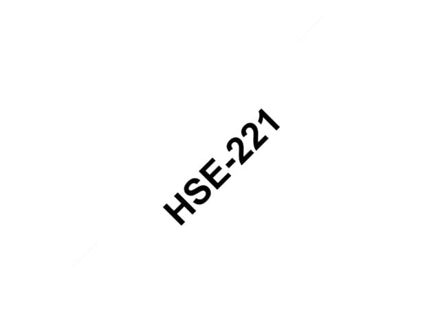 Brother Tape SHRINK HSE-221 8,8mm Svart/Hvit