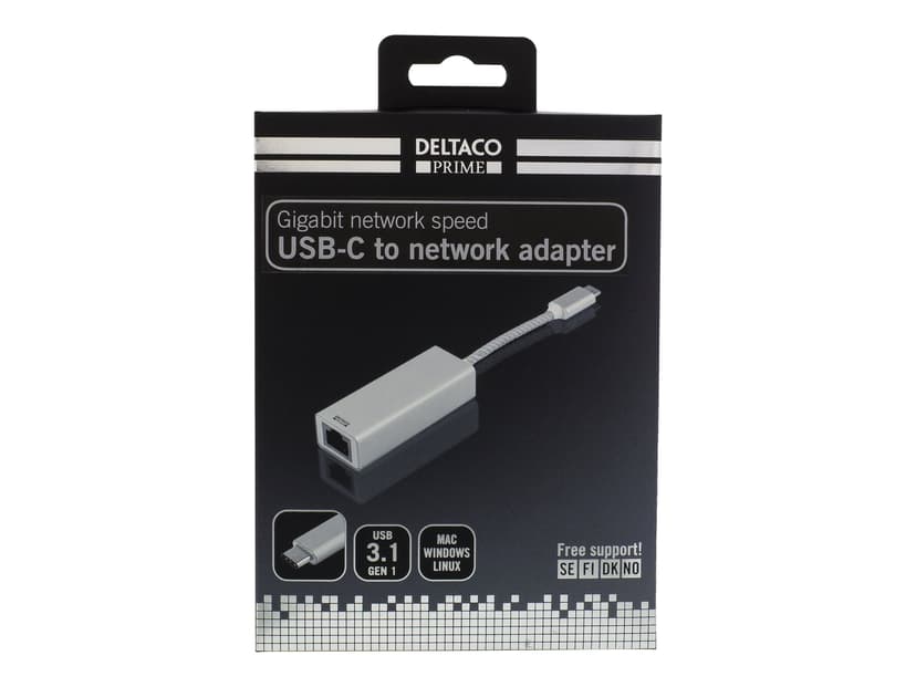 Deltaco USB-C Gigabit Network Adapter
