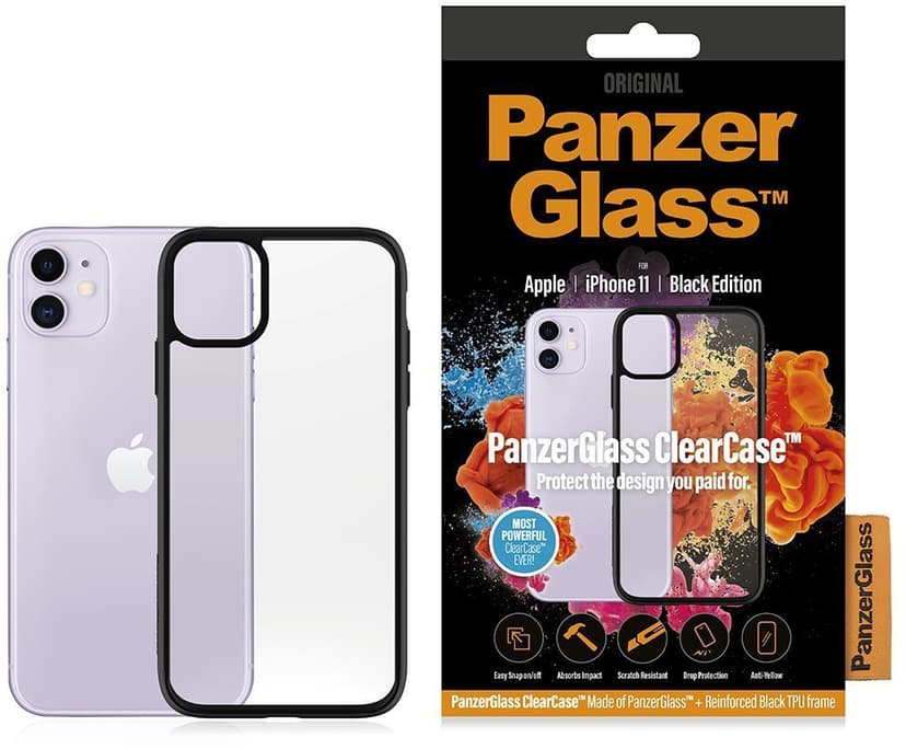 Panzerglass Clearcase BlackFrame iPhone 11 Zwart