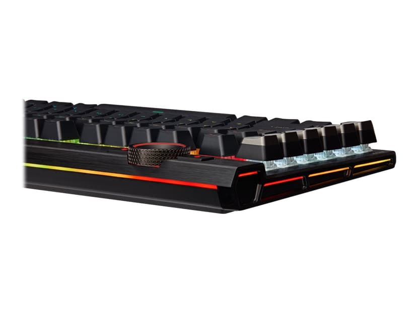 Corsair K100 RGB Optical-Mechanical Keyboard Kablet Tastatur Nordisk Svart