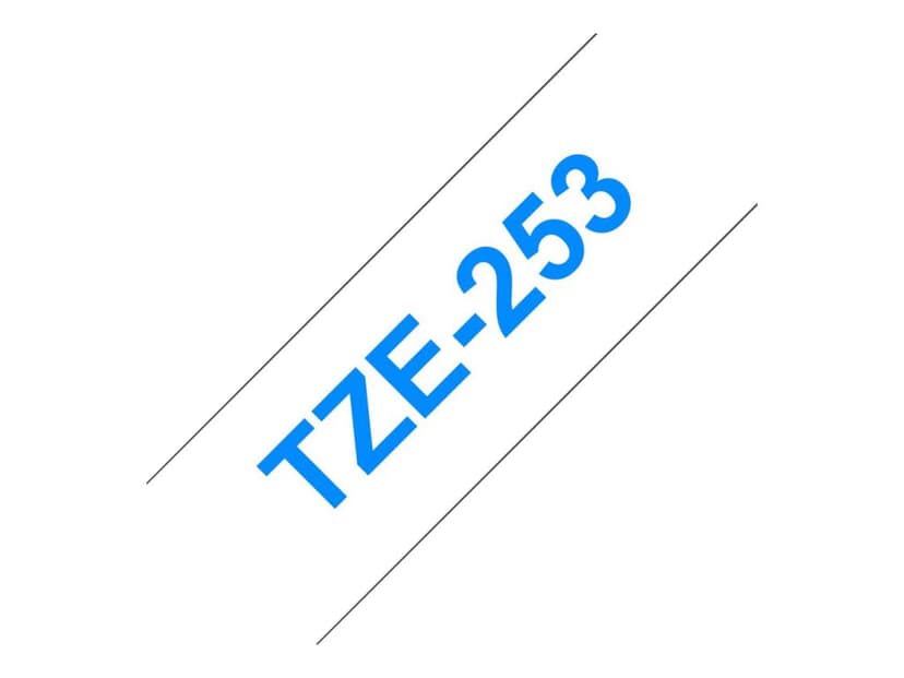 Brother Tape TZE-253 24mm Blå/Hvit