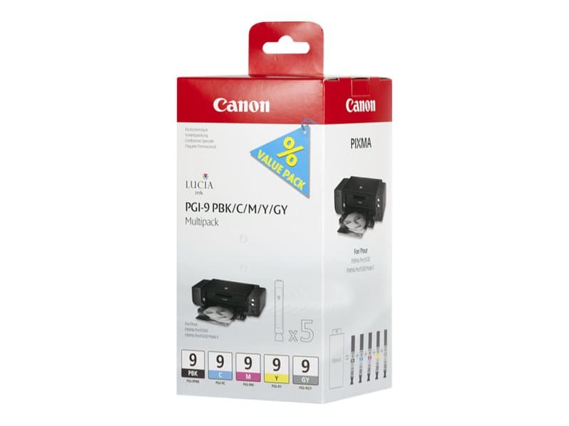 Canon Bläck Multipack PGI-9 (PBK/C/M/Y/GY)