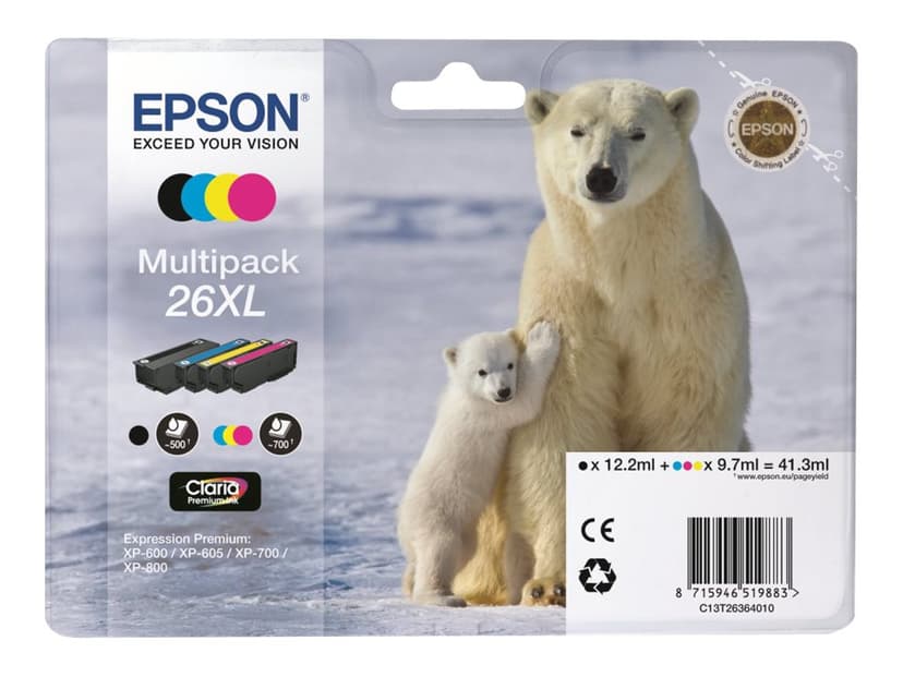 Epson Blekk Multipack 4-ColorS 26XL Claria Premium