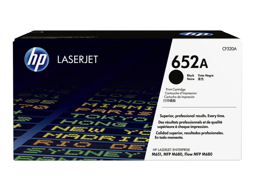 HP Värikasetti Musta 652A 11.5K - CF320A