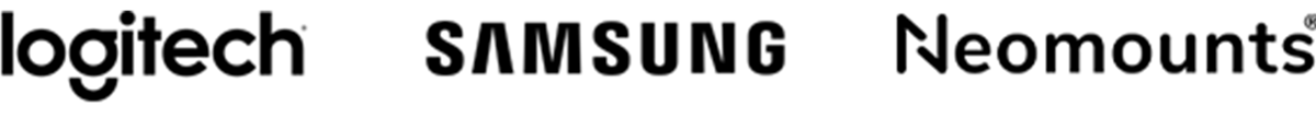logitech samsung neomounts logotypes